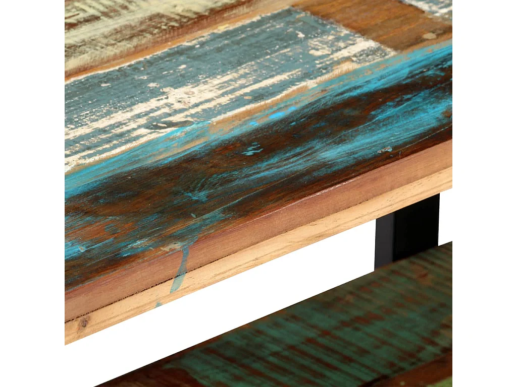 Gokce  Meuble TV 130x40x40 cm Bois de récupération massif