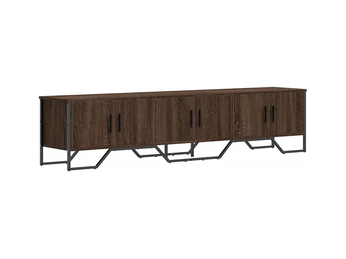 Nouria  Meuble TV chêne marron 180x34x41 cm bois d'ingénierie
