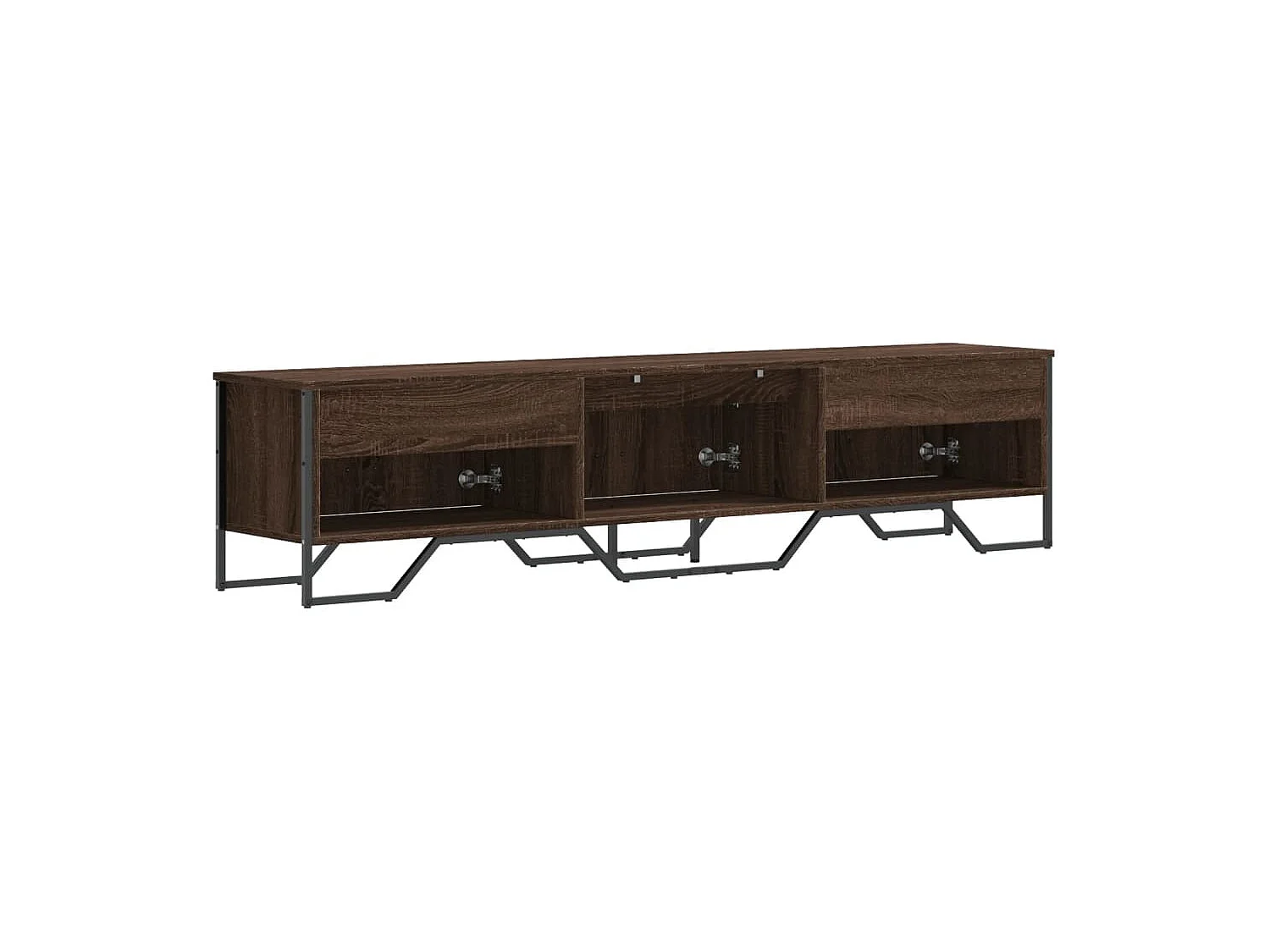 Nouria  Meuble TV chêne marron 180x34x41 cm bois d'ingénierie