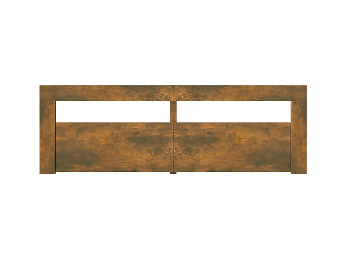 Denril  Meuble TV avec lumières LED Chêne fumé 120x35x40 cm