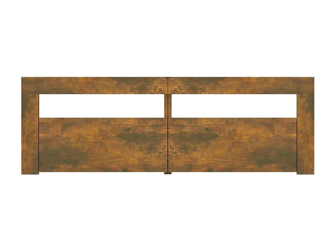 Denril  Meuble TV avec lumières LED Chêne fumé 120x35x40 cm