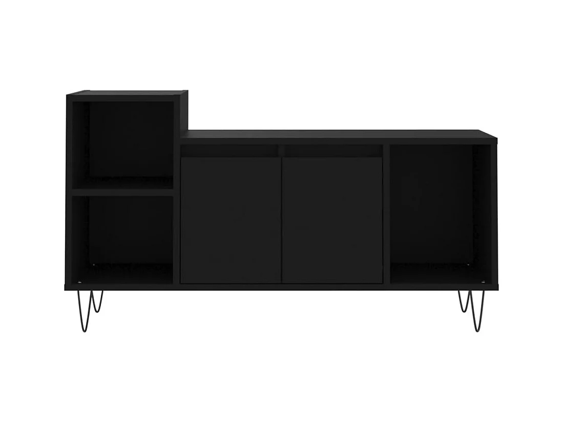 Erinor  Meuble TV Noir 100x35x55 cm Bois d'ingénierie