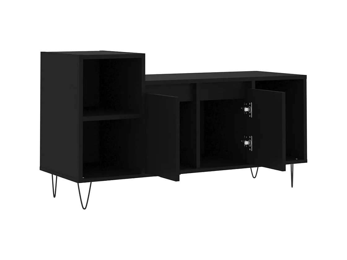 Erinor  Meuble TV Noir 100x35x55 cm Bois d'ingénierie
