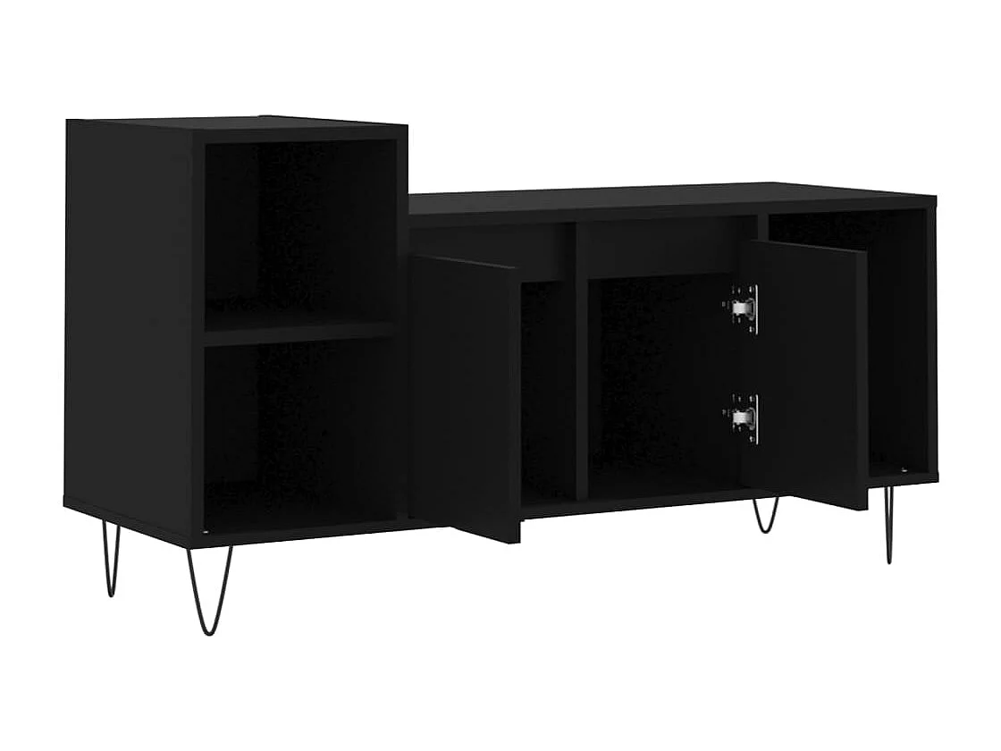 Erinor  Tv-meubel 100x35x55 cm bewerkt hout zwart