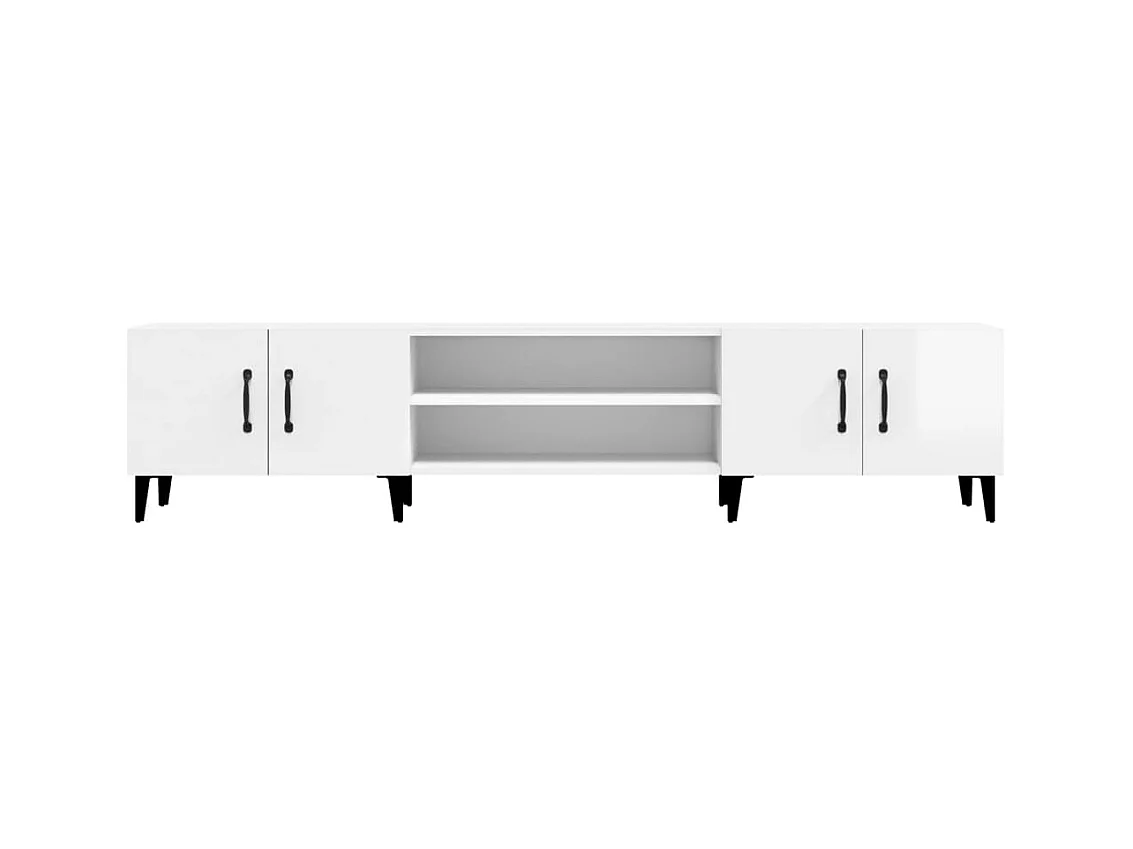 Odette  Tv-meubel 180x31,5x40 cm bewerkt hout hoogglans wit