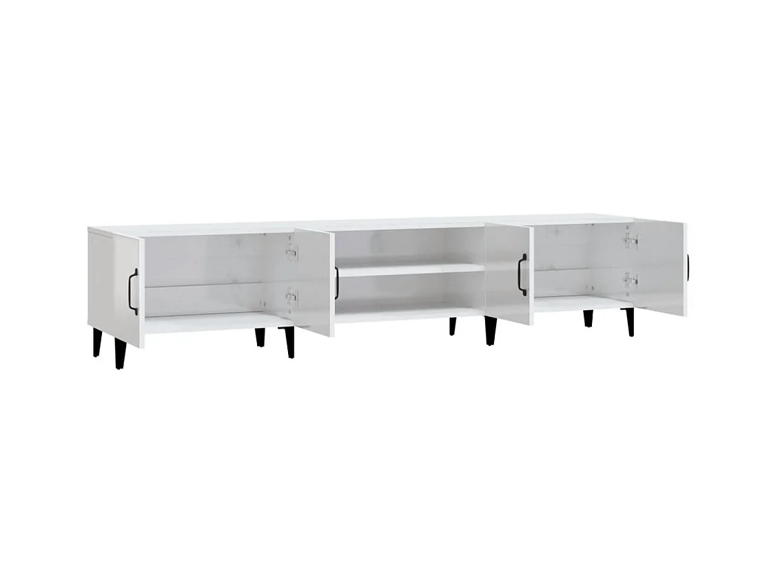Odette  Tv-meubel 180x31,5x40 cm bewerkt hout hoogglans wit