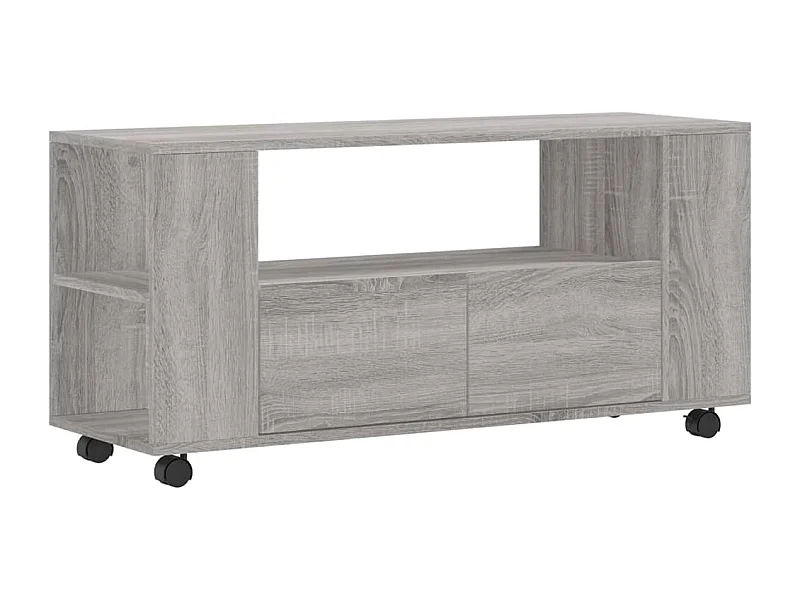 Elli  Meuble TV sonoma gris 102x34,5x43 cm bois d'ingénierie