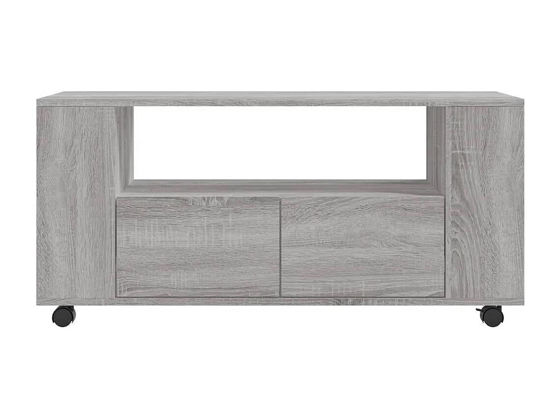 Elli  Meuble TV sonoma gris 102x34,5x43 cm bois d'ingénierie
