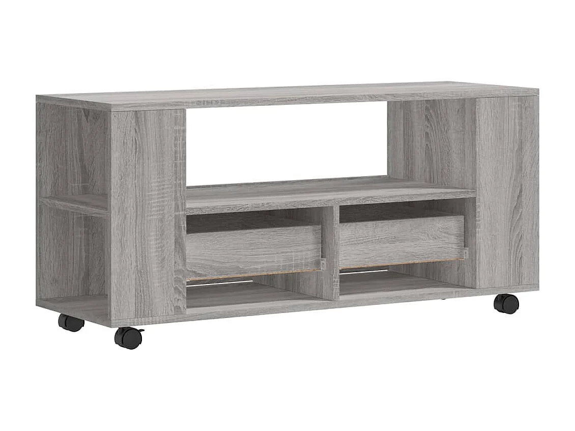 Elli  Meuble TV sonoma gris 102x34,5x43 cm bois d'ingénierie