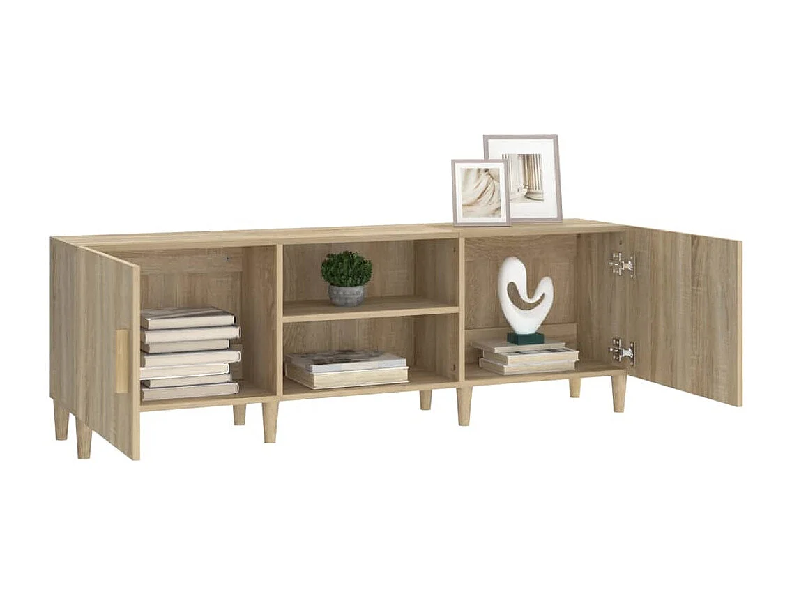 Padborg  Meuble TV Chêne sonoma 150x30x50 cm Bois d'ingénierie