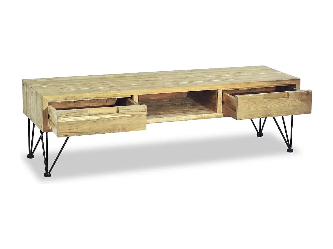 Garden Furniture -  Meuble TV 120x35x35 cm Teck massif