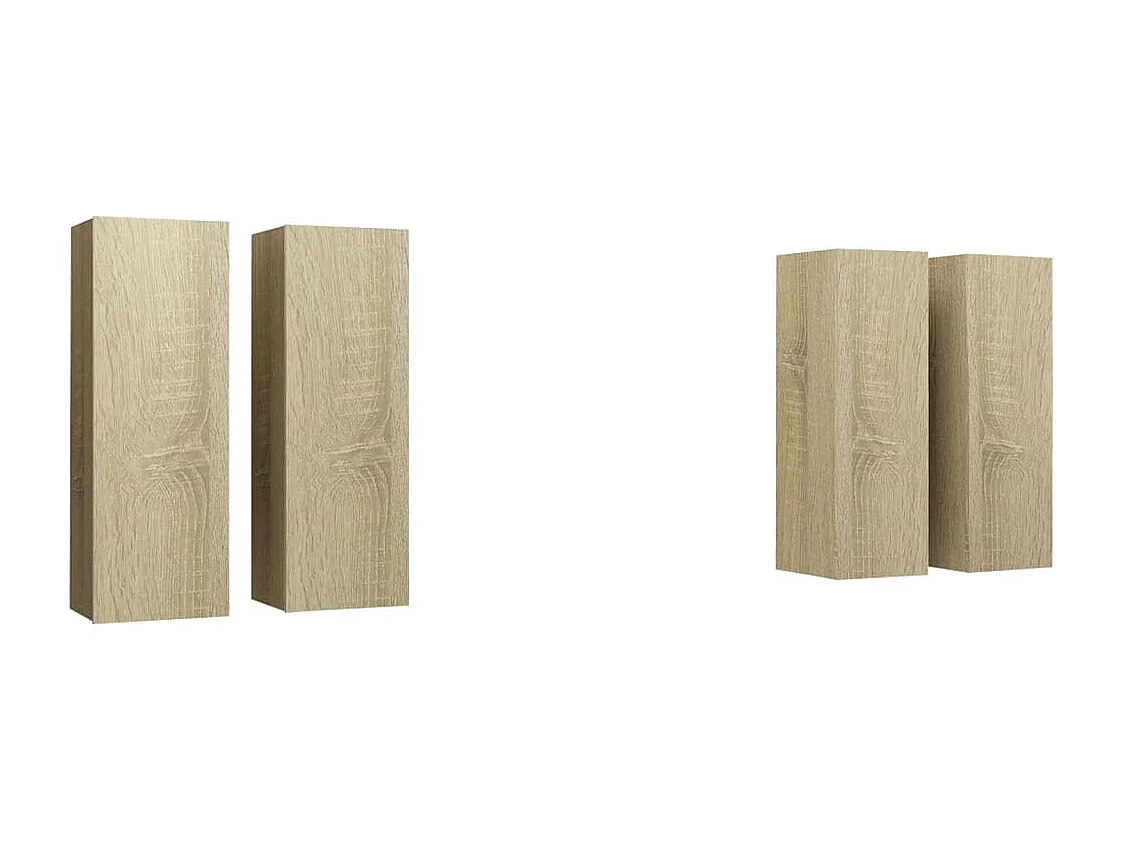 Lea  Meubles TV 4 pcs Chêne sonoma 30,5x30x90 cm Bois d'ingénierie
