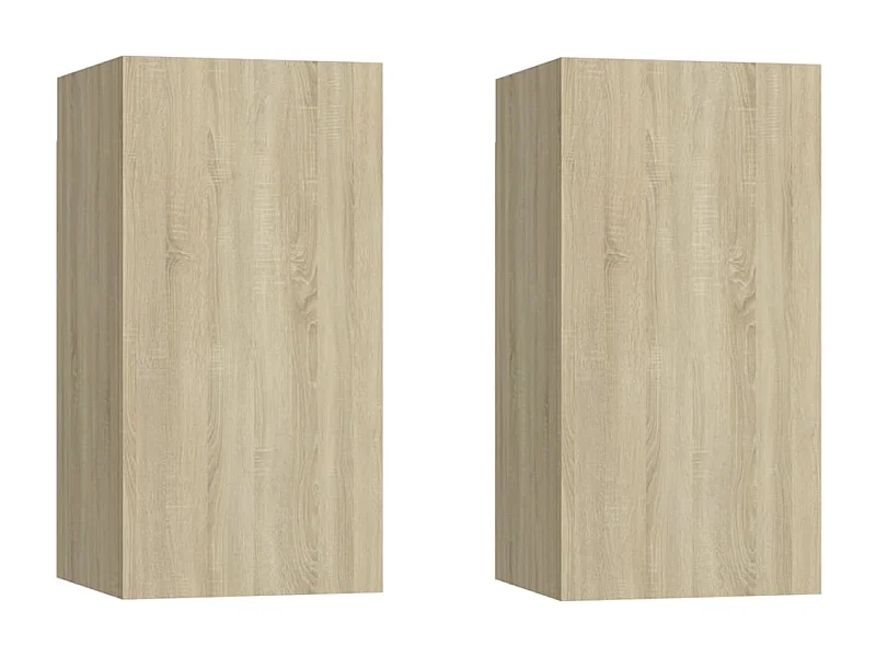 Hoeselt  Meubles TV 2 pcs Chêne sonoma 30,5x30x60 cm Bois d’ingénierie