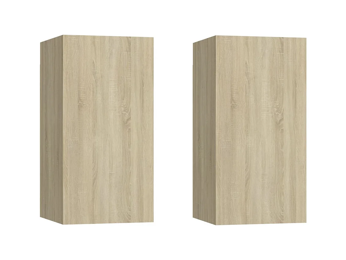 Hoeselt  Meubles TV 2 pcs Chêne sonoma 30,5x30x60 cm Bois d’ingénierie