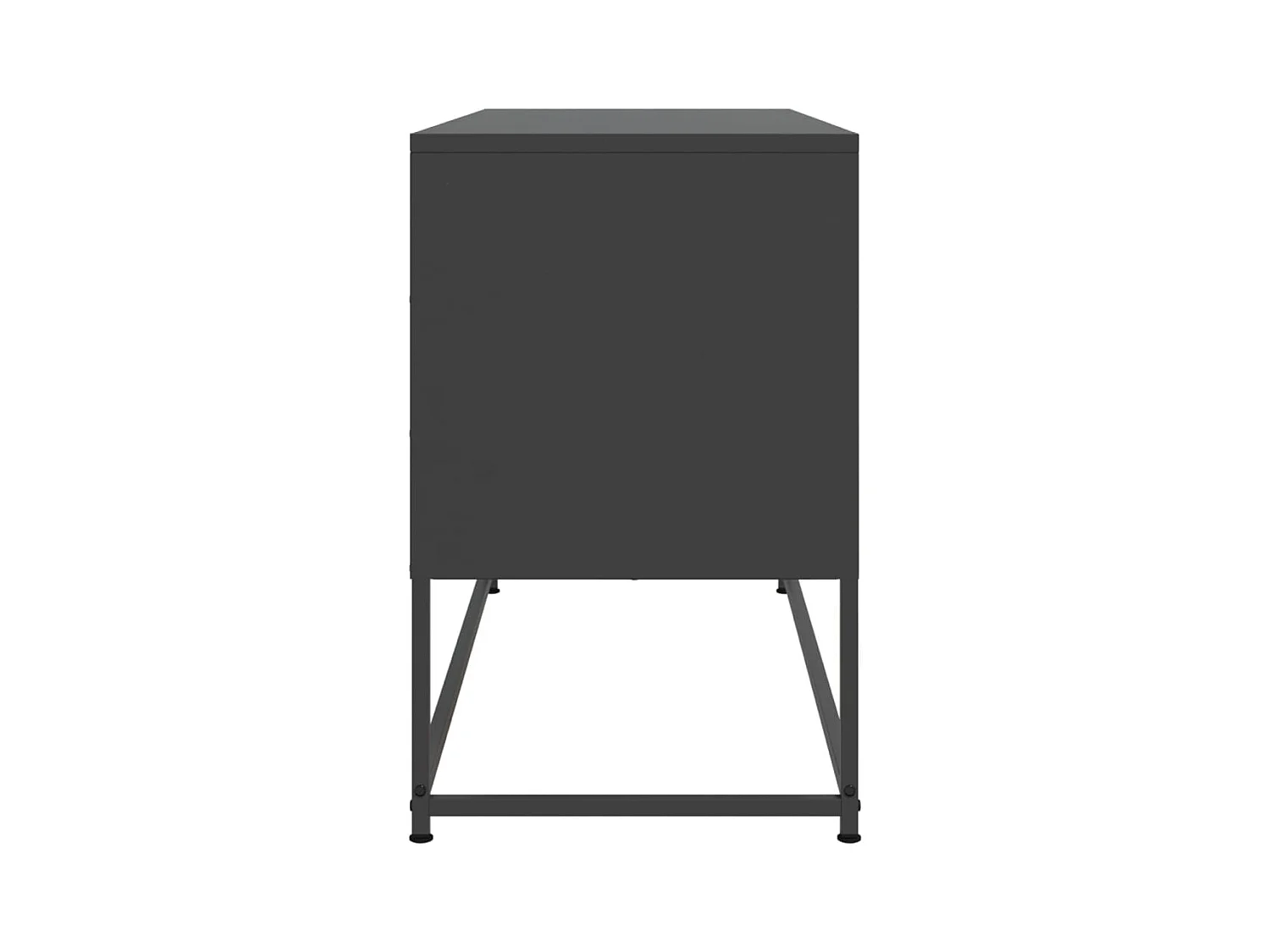 María Luz  Meuble TV noir 100,5x39x60,5 cm acier