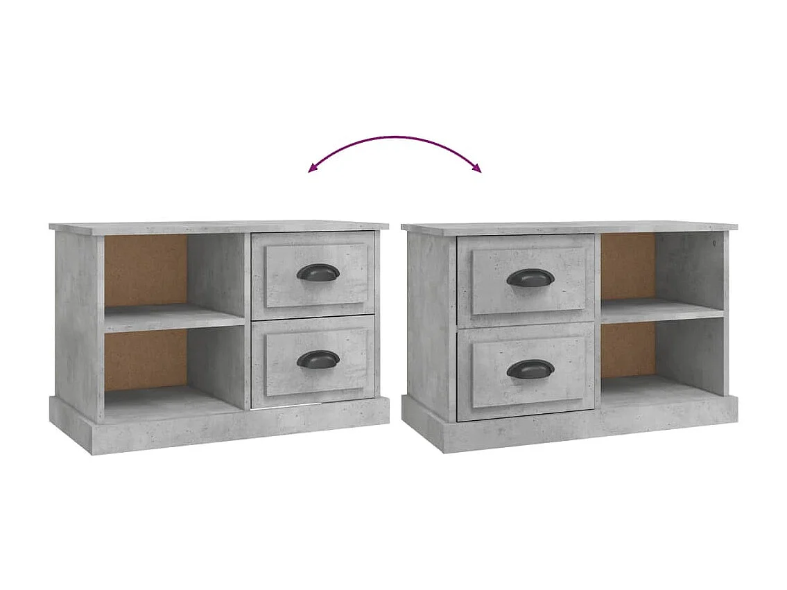 Landisville  Mueble de TV madera contrachapada gris hormigón 73x35,5x47,5 cm