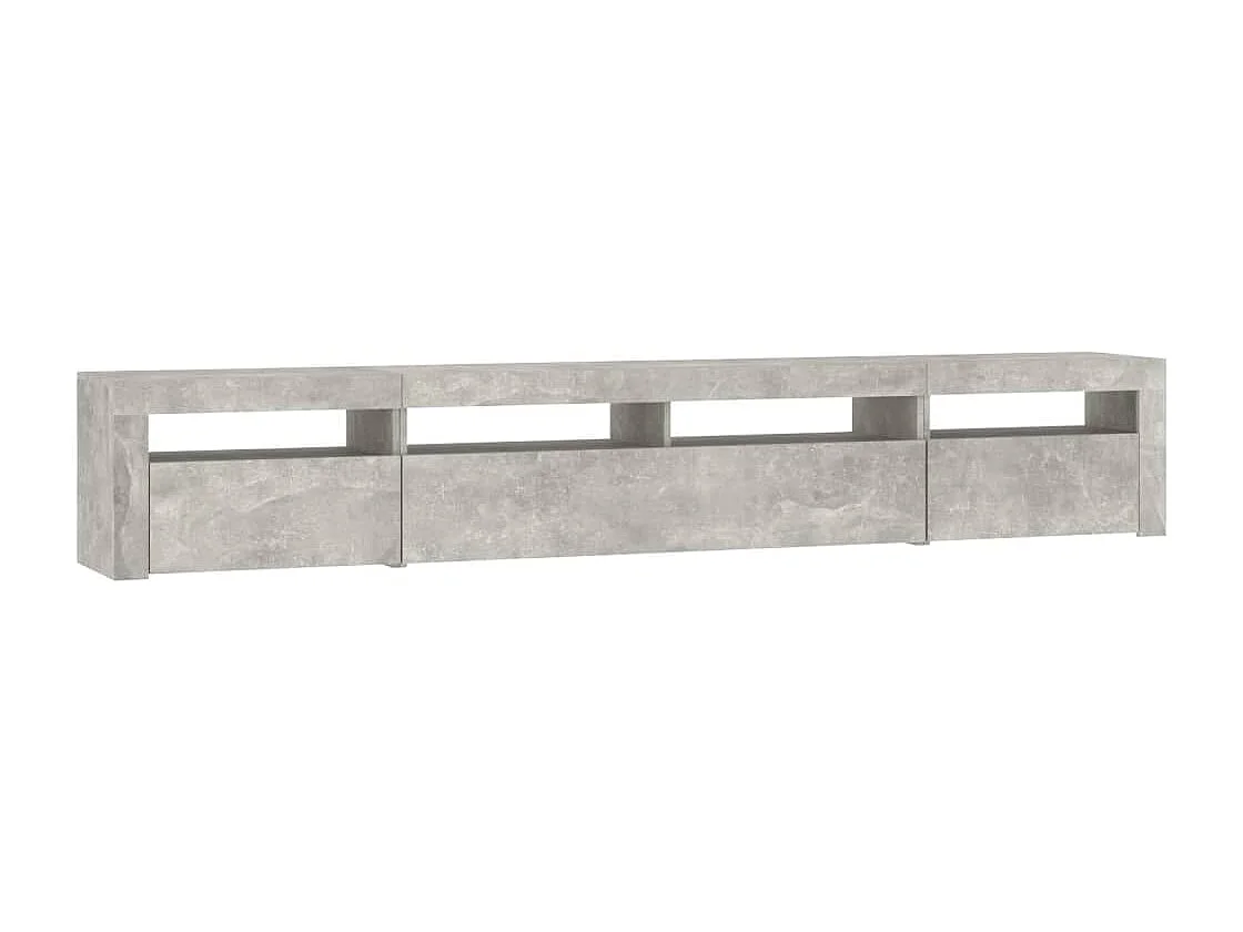 Vleteren  Tv-meubel met LED-verlichting 240x35x40 cm betongrijs