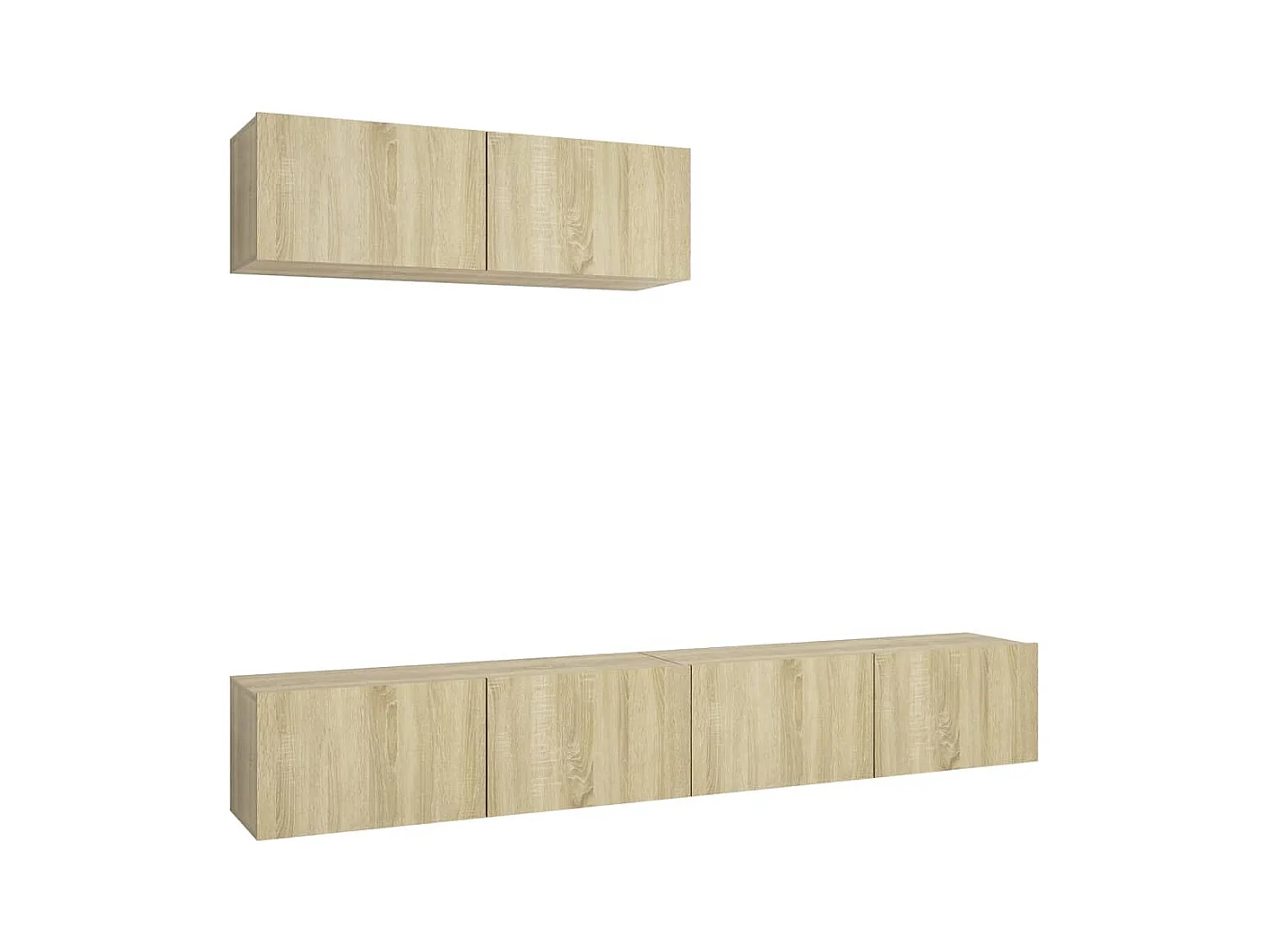 Olivia  Tv-meubelen 3 st bewerkt hout sonoma eikenkleurig