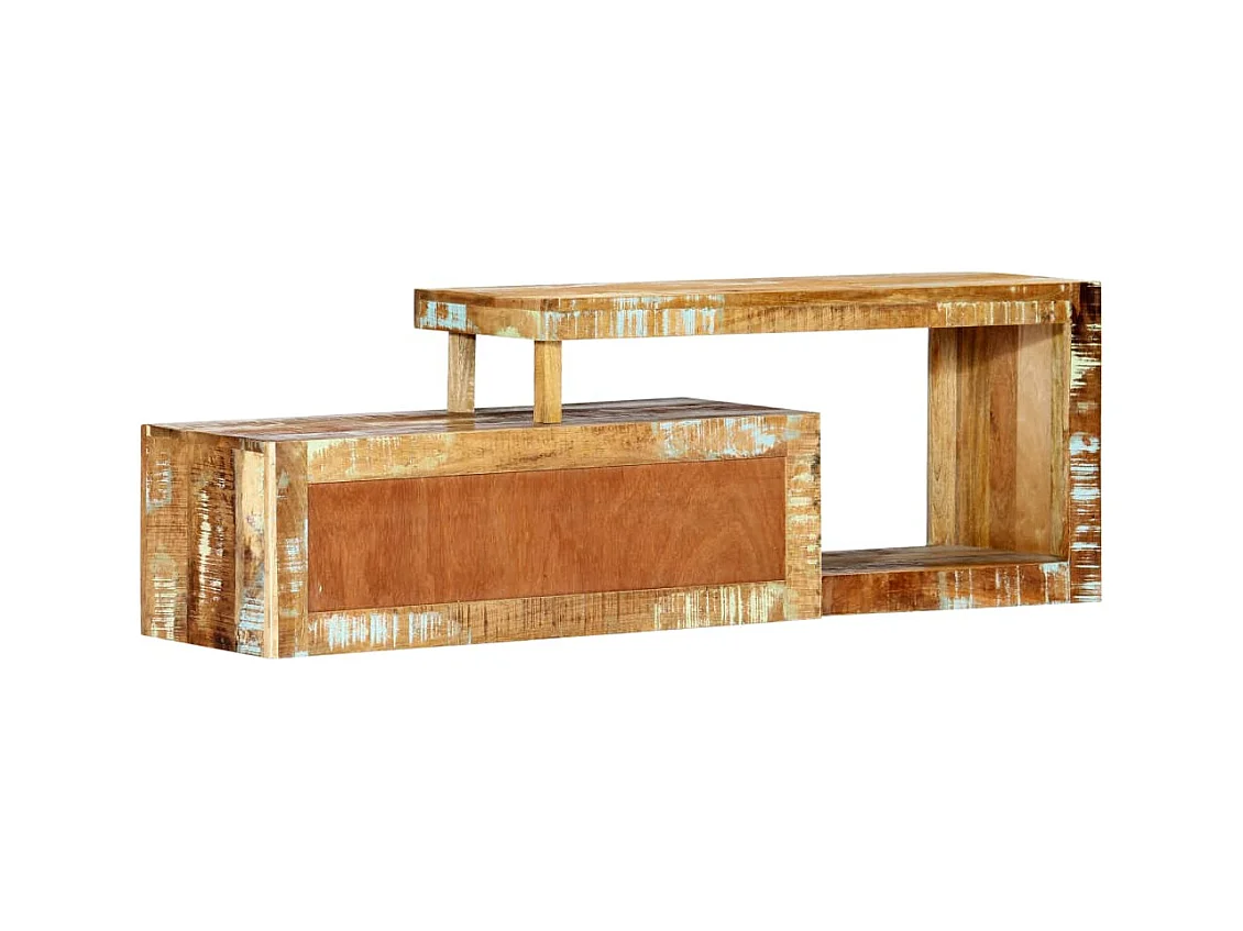 Veldor  Meuble TV 120x30x40 cm Bois de récupération massif