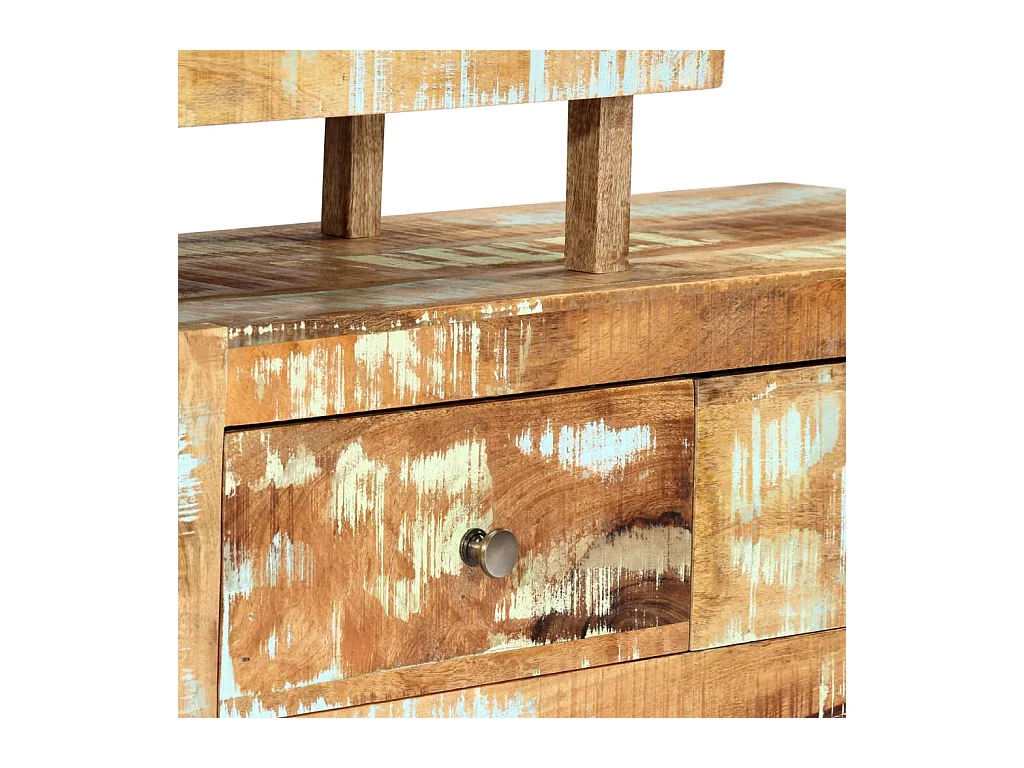 Veldor  Meuble TV 120x30x40 cm Bois de récupération massif