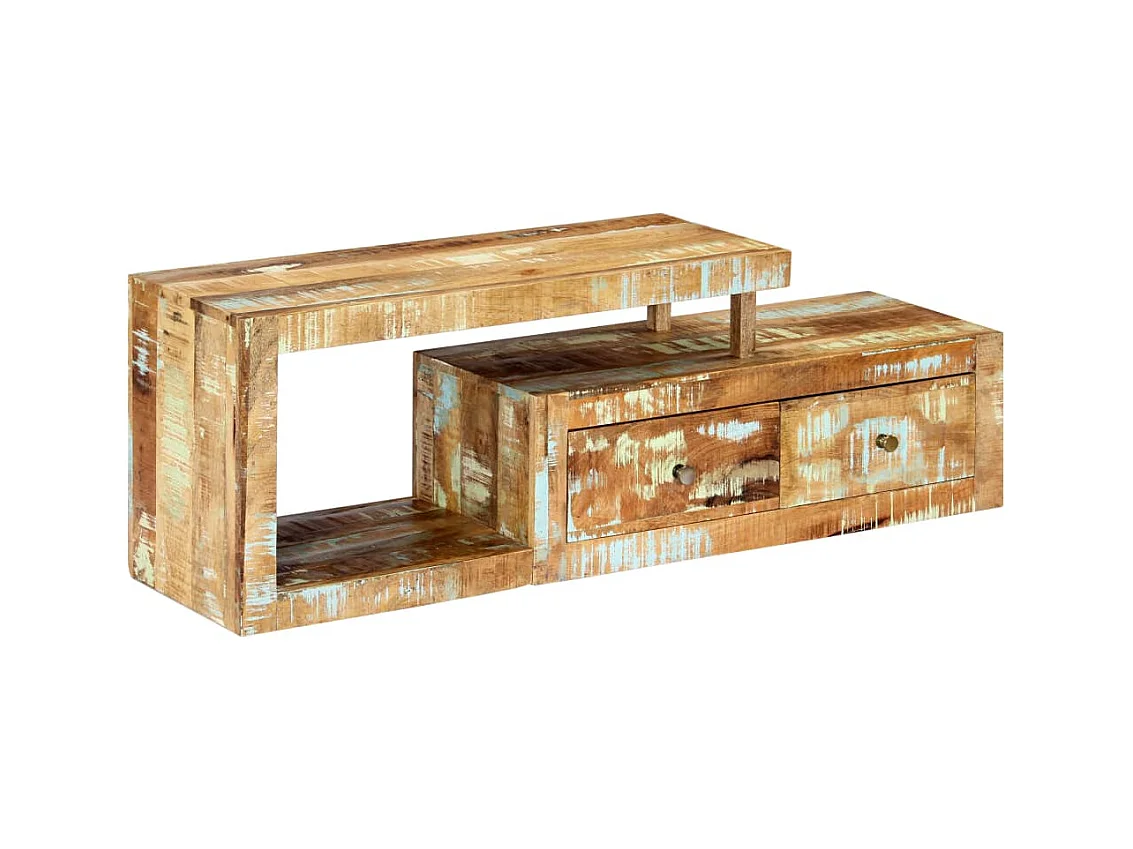 Veldor  Meuble TV 120x30x40 cm Bois de récupération massif