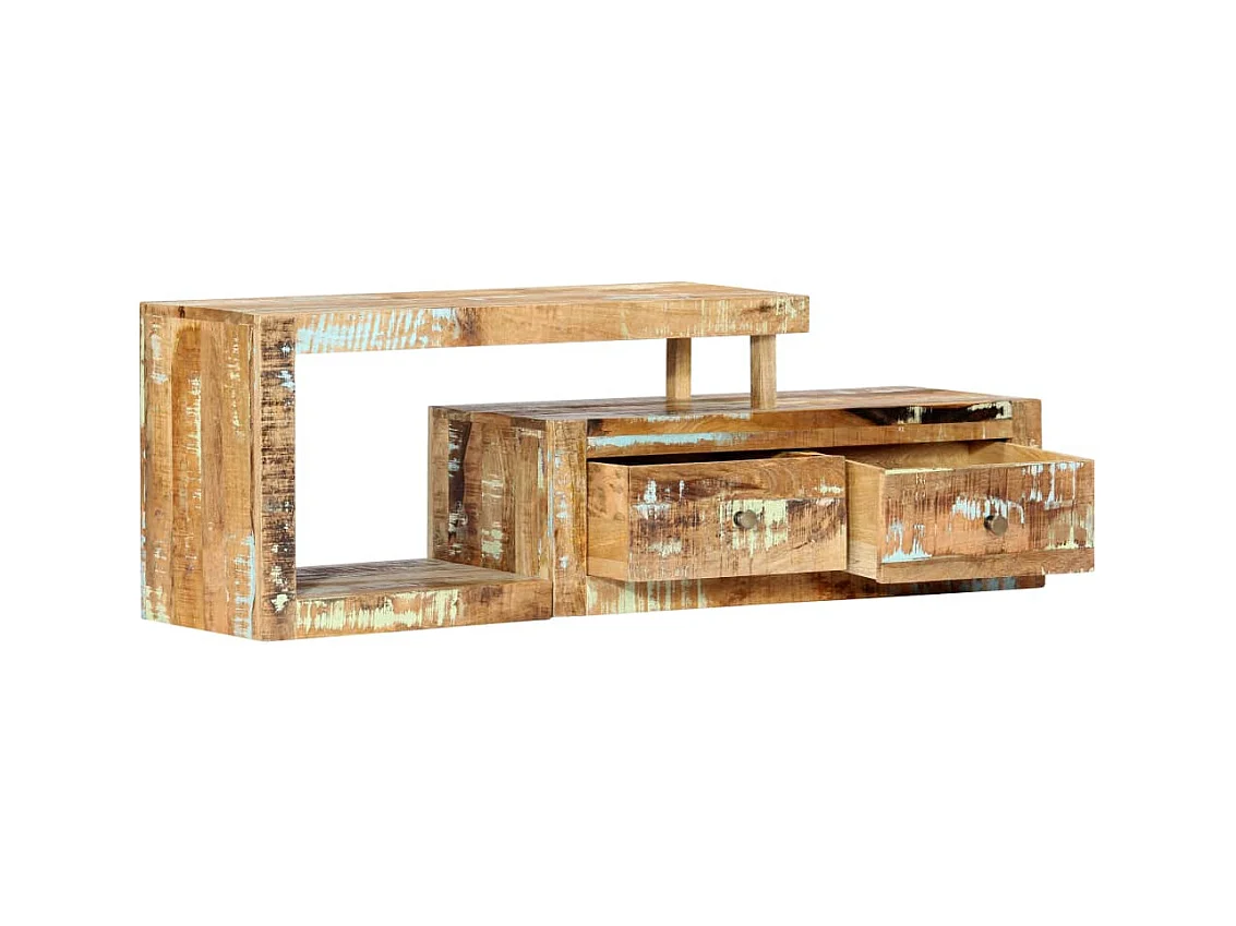 Veldor  Meuble TV 120x30x40 cm Bois de récupération massif