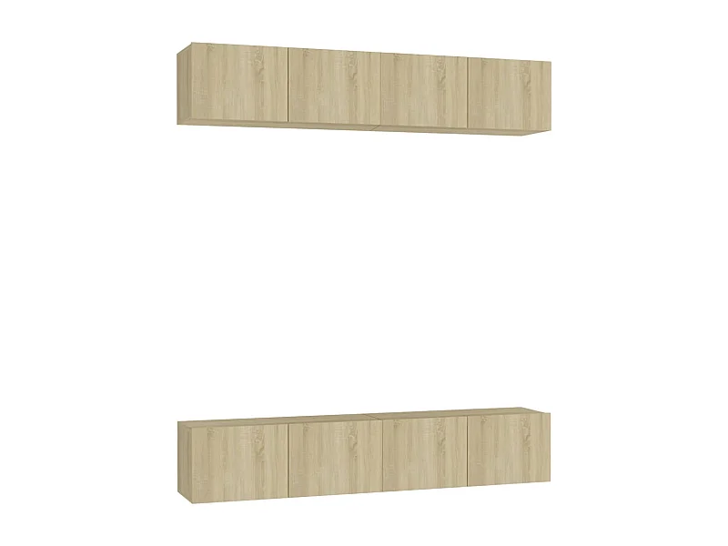 Sultan  Meubles TV 4 pcs Chêne sonoma 80x30x30 cm Bois d'ingénierie