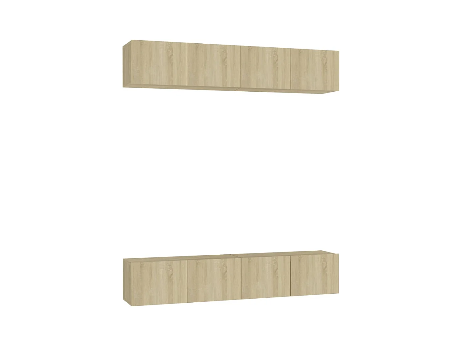 Sultan  Tv-meubelen 4 st 80x30x30 cm bewerkt hout sonoma eikenkleurig