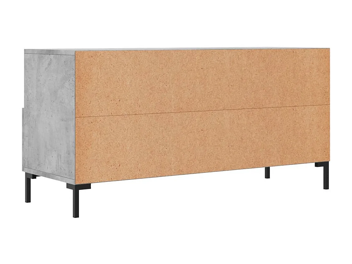 Évreux  Meuble TV gris béton 102x36x50 cm bois d'ingénierie