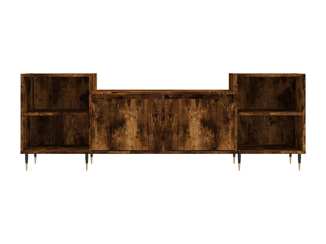 Malik Blake  Meuble TV Chêne fumé 160x35x55 cm Bois d'ingénierie