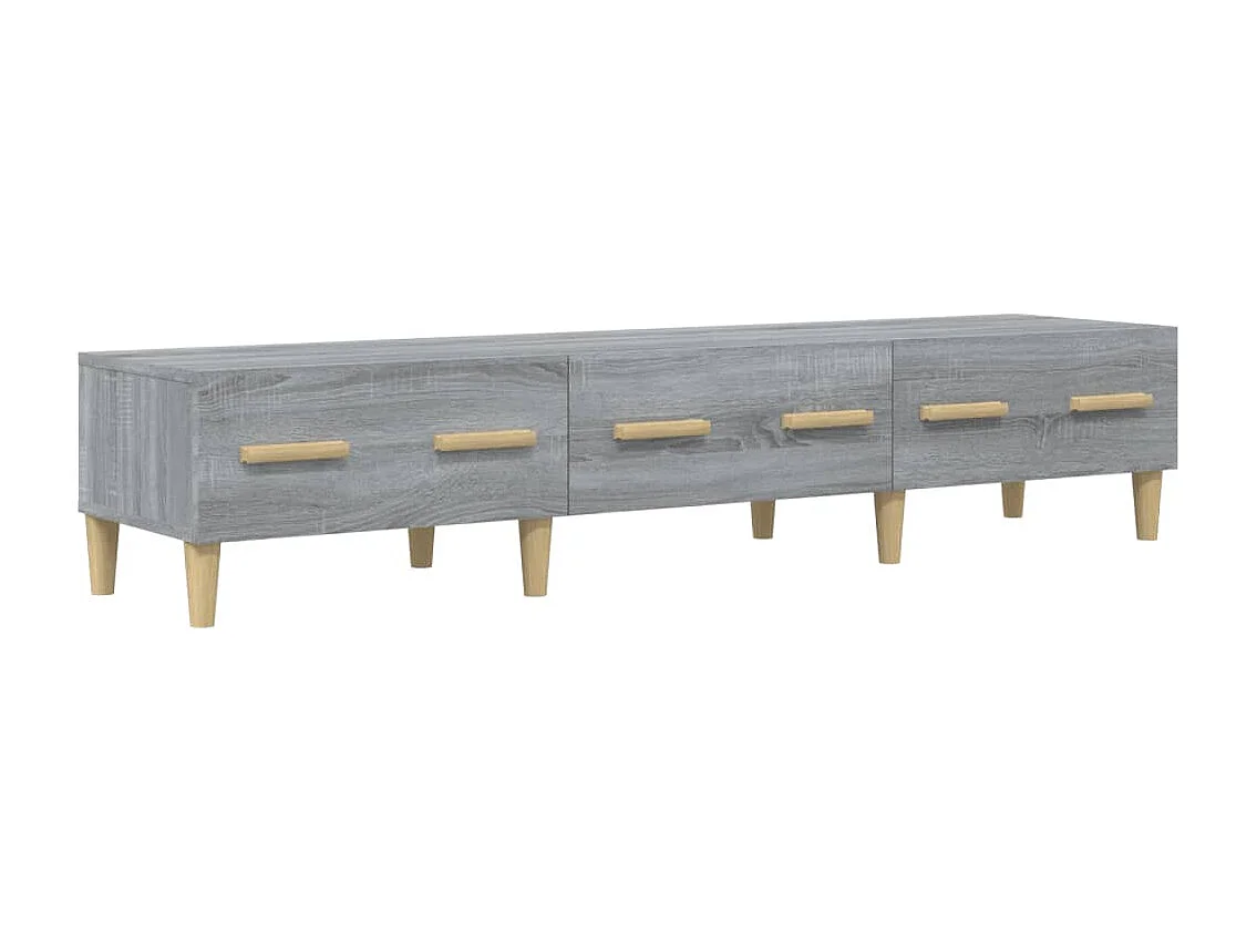 Vlaardingen  Meuble TV Sonoma gris 150x34,5x30 cm Bois d'ingénierie