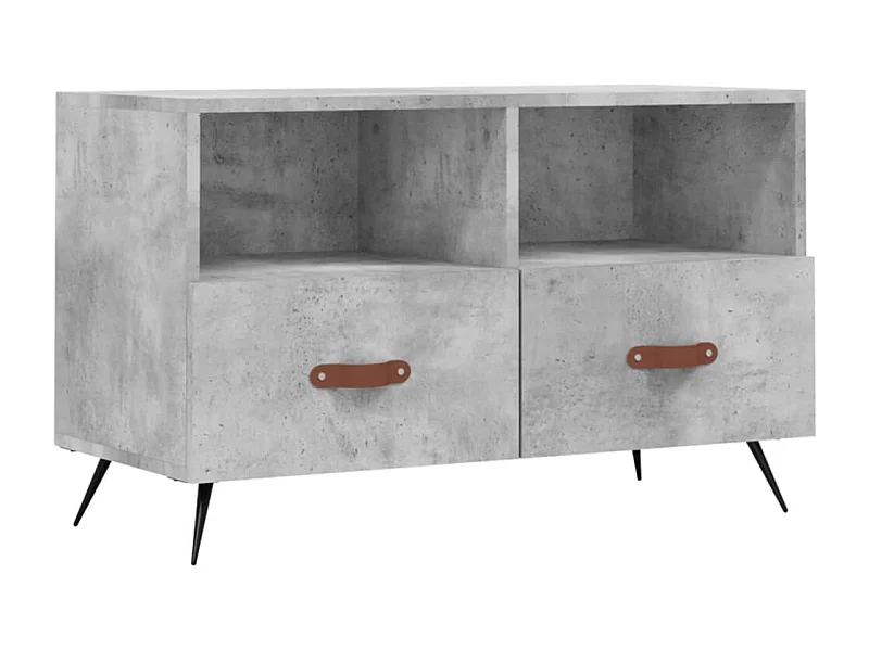 Lee  Meuble TV Gris béton 80x36x50 cm Bois d'ingénierie