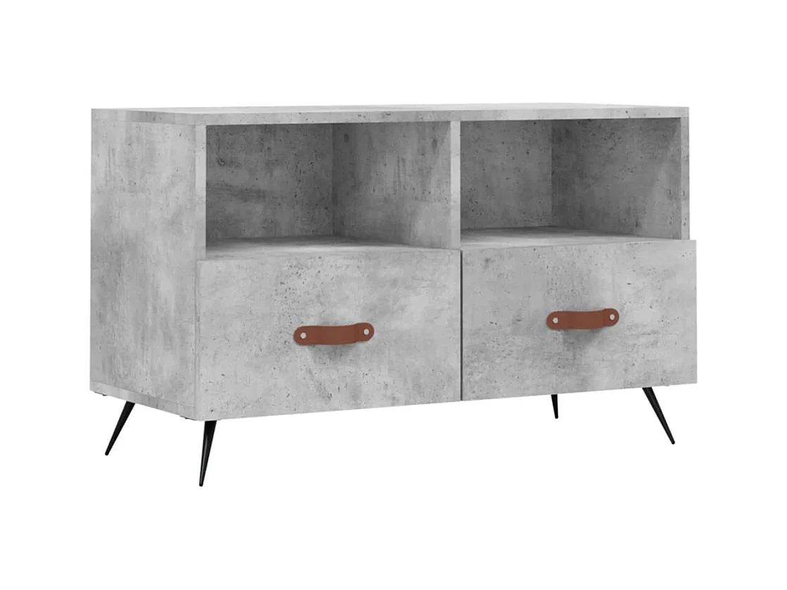Lee  Meuble TV Gris béton 80x36x50 cm Bois d'ingénierie