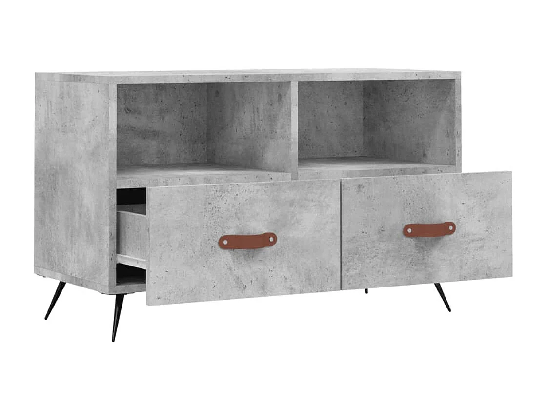 Lee  Mueble para TV madera contrachapada gris hormigón 80x36x50 cm