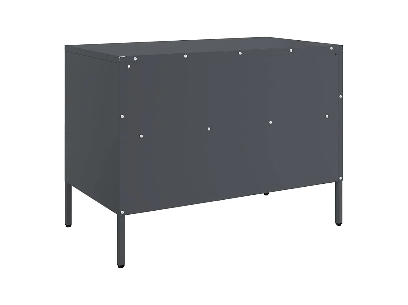 Dundrum  Meuble TV anthracite 68x39x50,5 cm acier