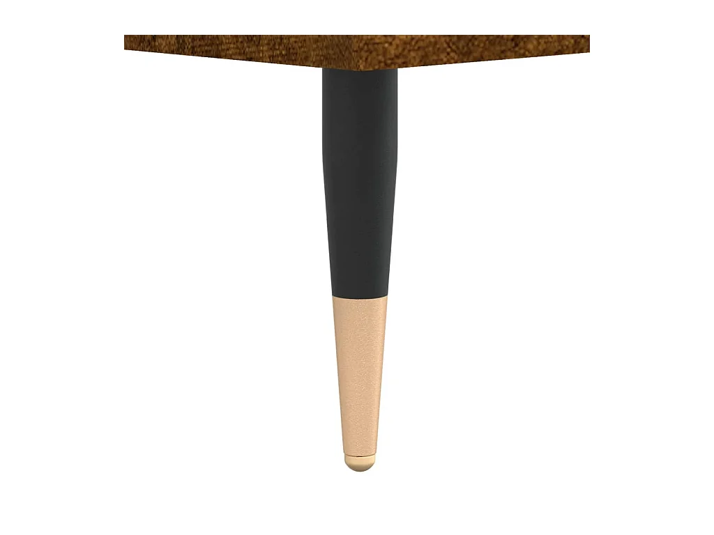 Fouzia  Meuble TV chêne fumé 150x30x50 cm bois d'ingénierie