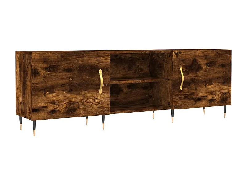 Fouzia  Tv-meubel 150x30x50 cm bewerkt hout gerookt eikenkleurig