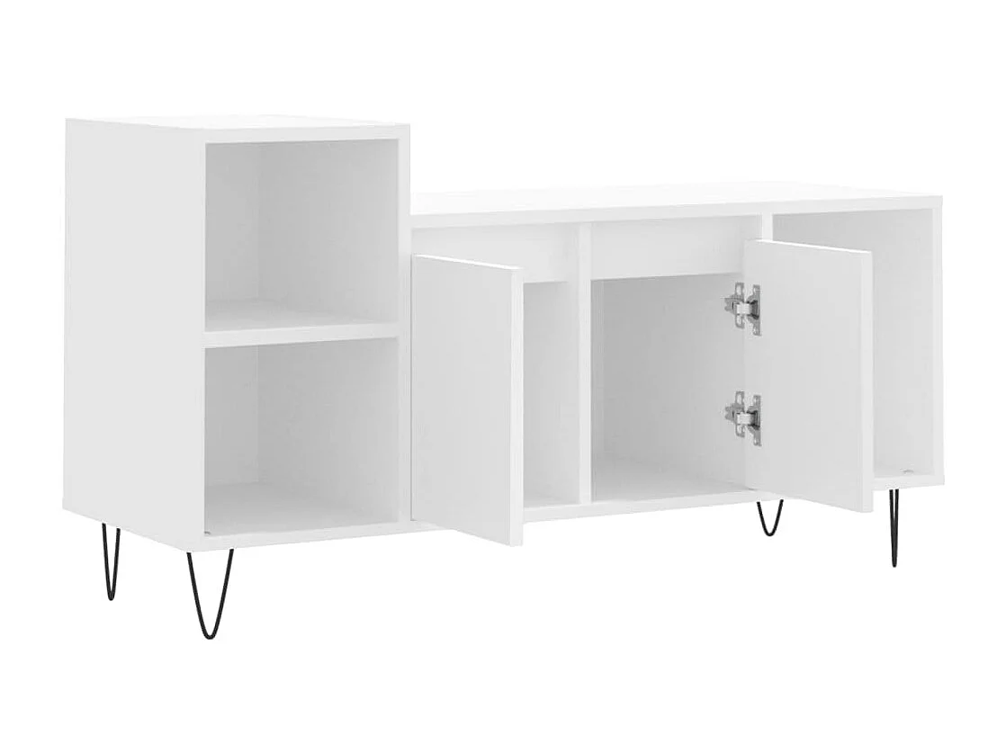 Erinor  Meuble TV Blanc 100x35x55 cm Bois d'ingénierie
