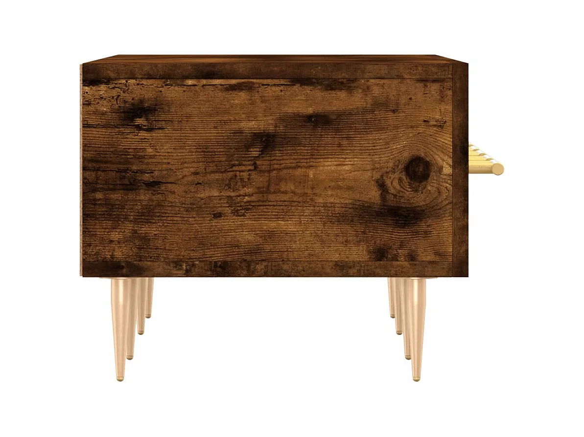 Sidney  Meuble TV chêne fumé 150x36x30 cm bois d'ingénierie