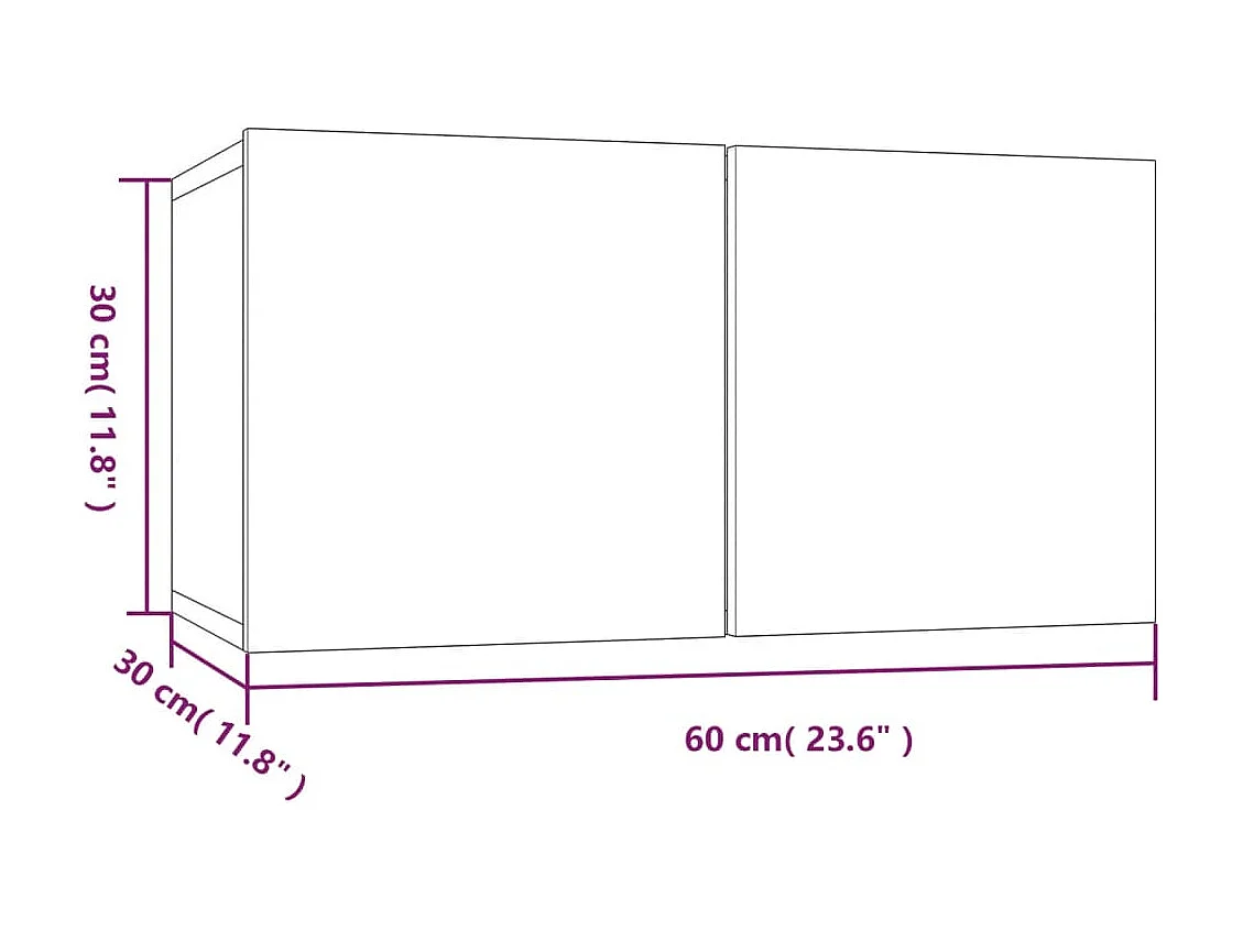 Masimo  Armoire TV suspendue Chêne marron 60x30x30 cm Bois d'ingénierie