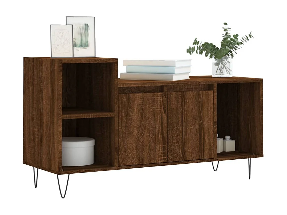 Erinor  Meuble TV Chêne marron 100x35x55 cm Bois d'ingénierie