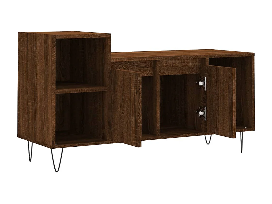 Erinor  Meuble TV Chêne marron 100x35x55 cm Bois d'ingénierie
