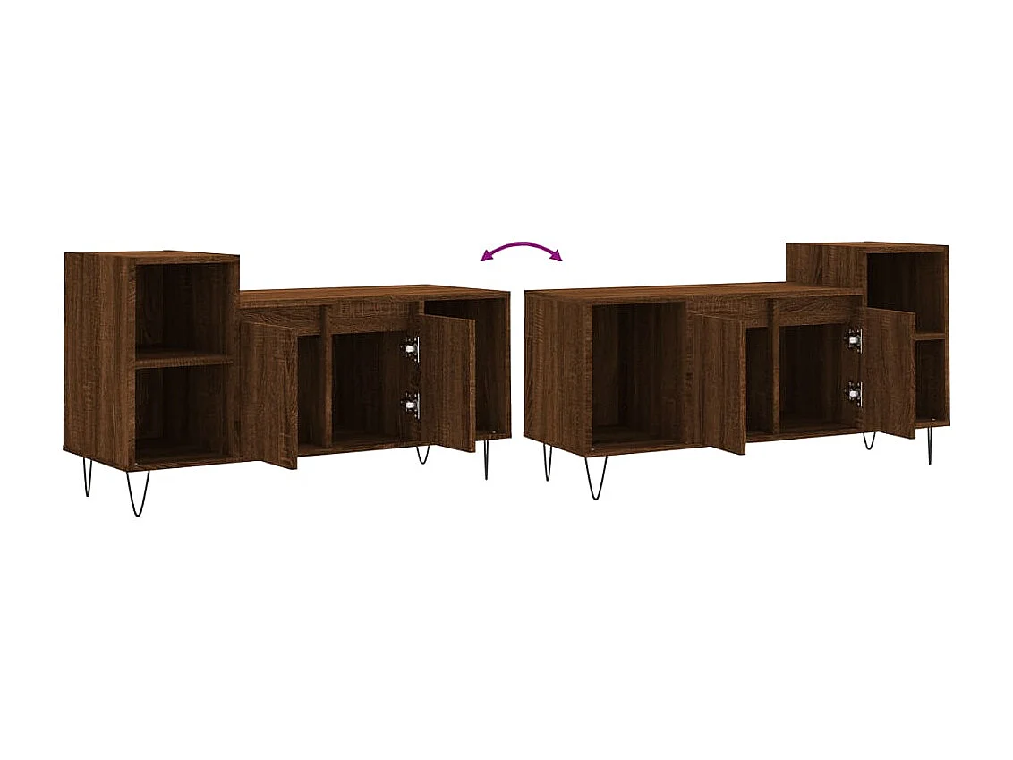 Erinor  Meuble TV Chêne marron 100x35x55 cm Bois d'ingénierie