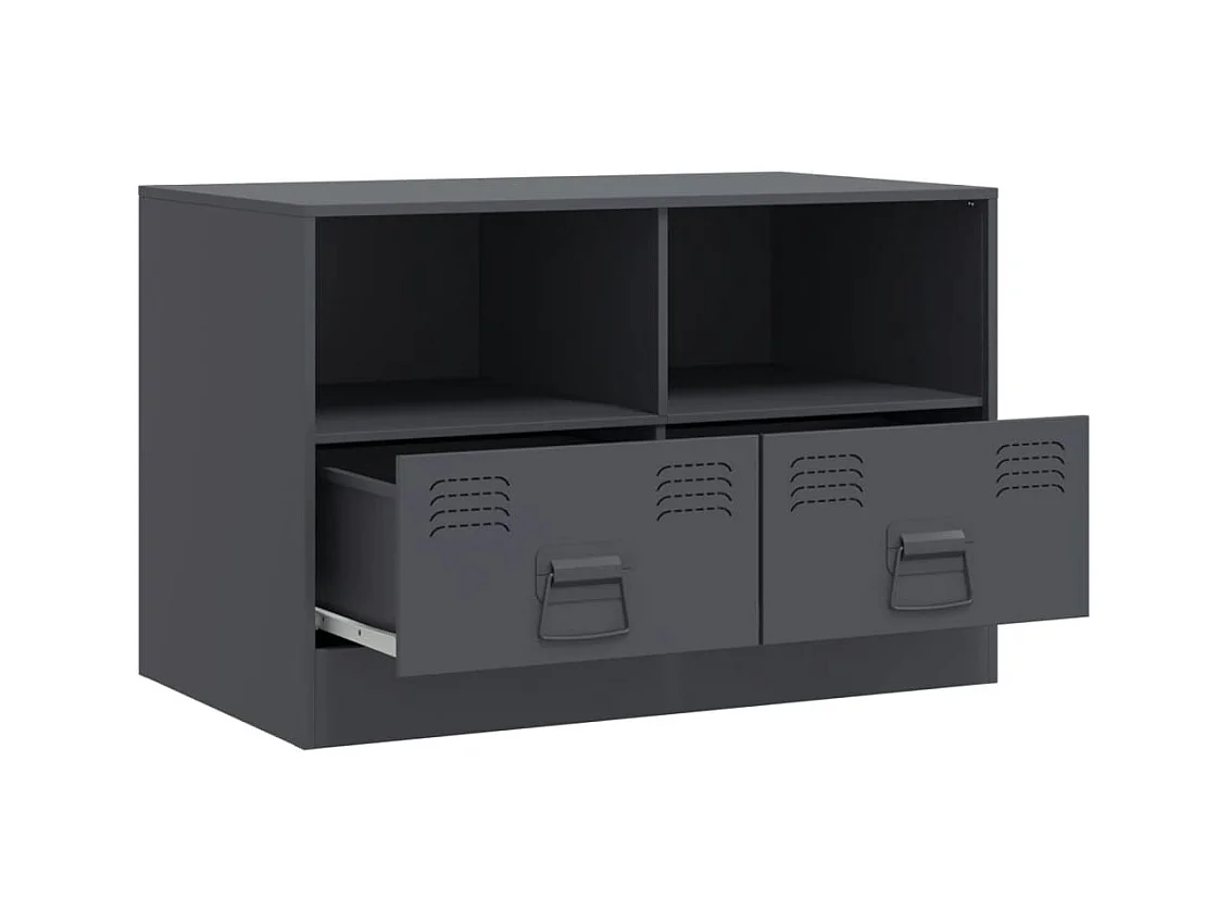 Amelie  Meubles TV 2 pcs anthracite 67x39x44 cm acier