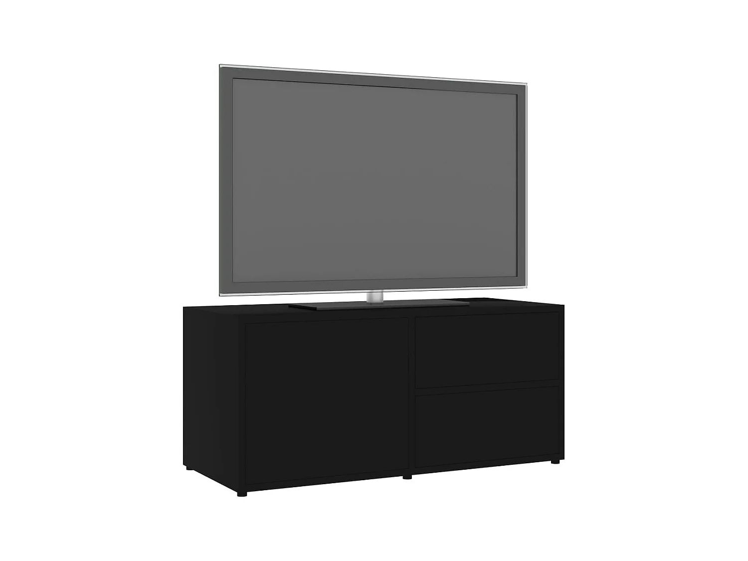 Waianae  Tv-meubel 80x34x36 cm bewerkt hout zwart