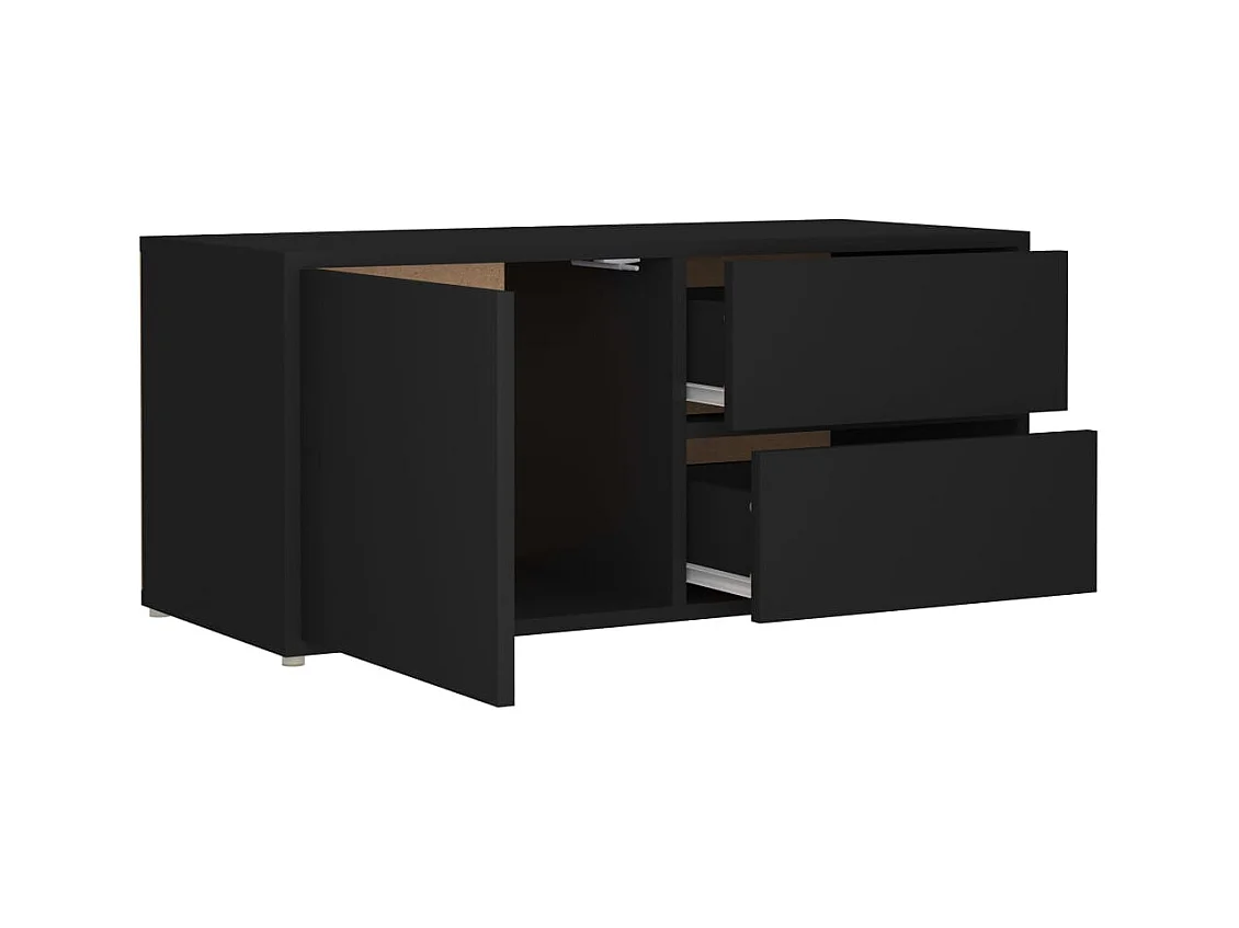 Waianae  Tv-meubel 80x34x36 cm bewerkt hout zwart