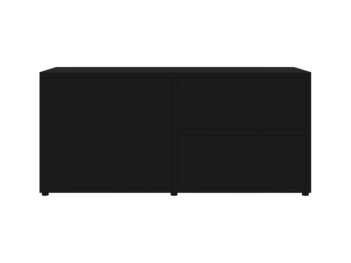 Waianae  Tv-meubel 80x34x36 cm bewerkt hout zwart