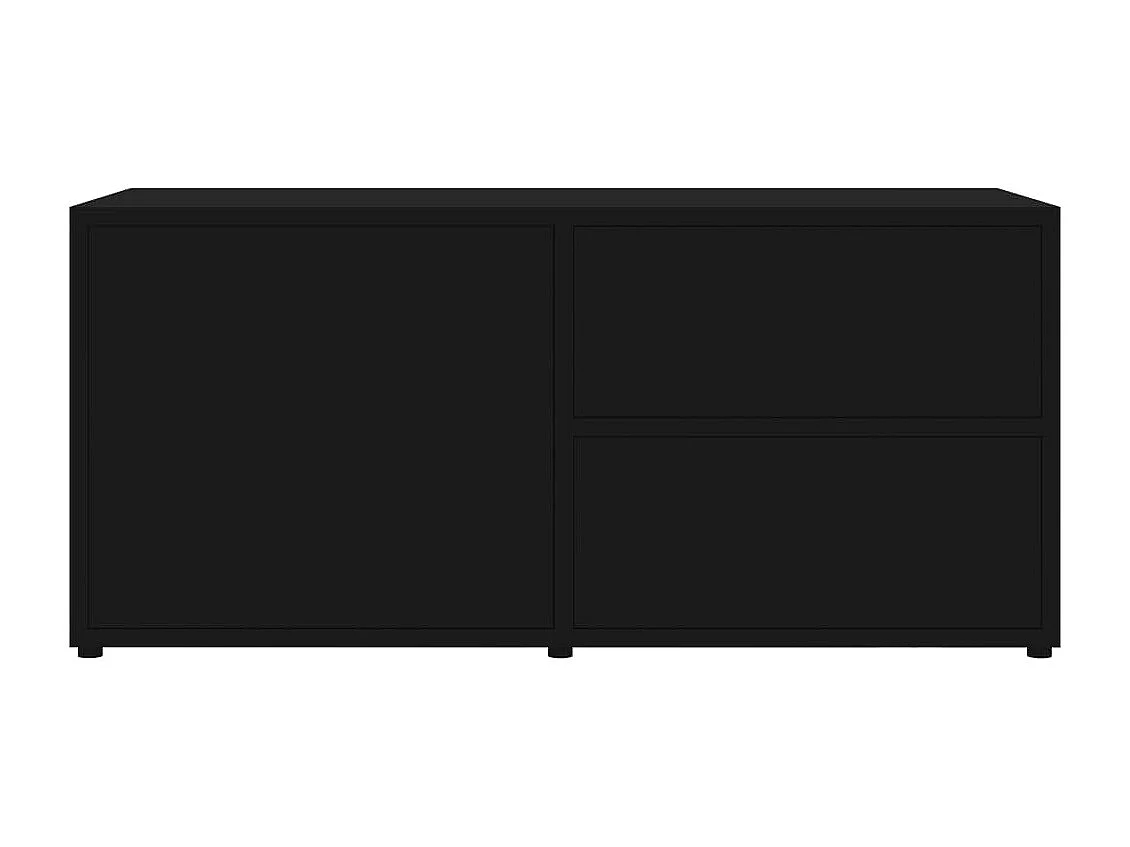 Waianae  Meuble TV Noir 80x34x36 cm Bois d'ingénierie