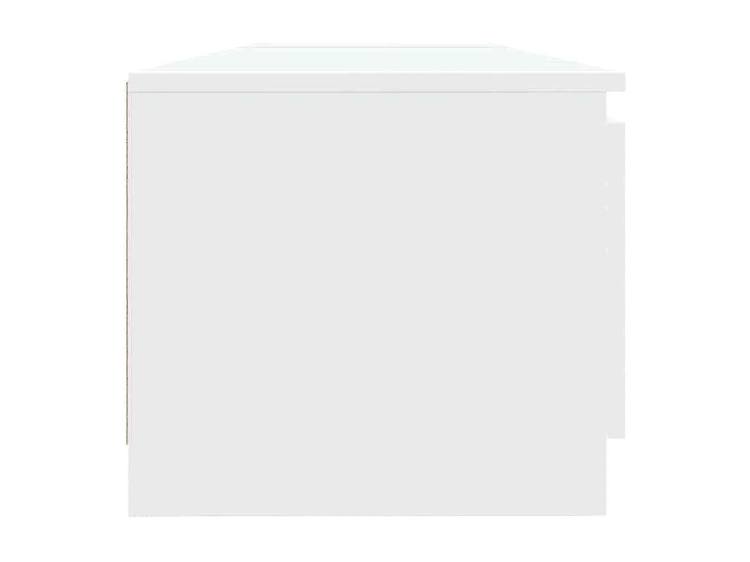 Vasil  Meuble TV avec lumières LED blanc 140x40x36 cm