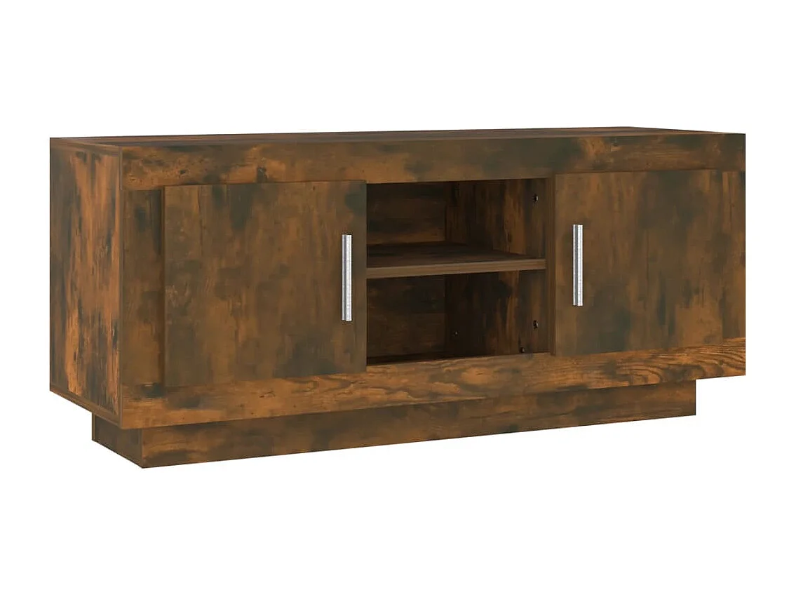 Stephen  Tv-meubel 102x35x45 cm bewerkt hout gerookt eikenkleurig